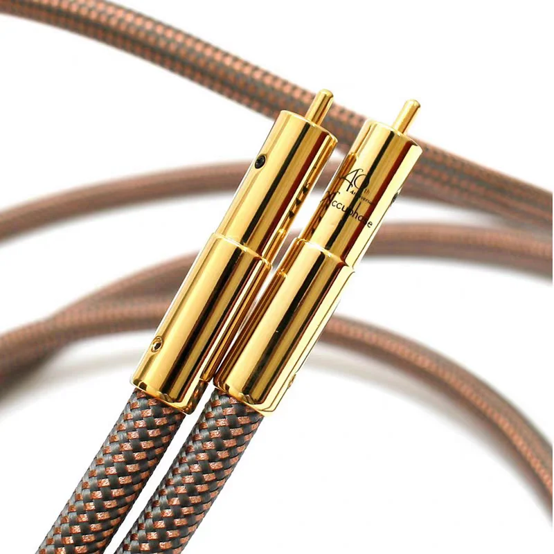 

1pair Accuphase Original 40th Anniversary Edition hifi RCA Audio Cable CD amp wire Gold-plated anti-oxidation non-magnetic plug