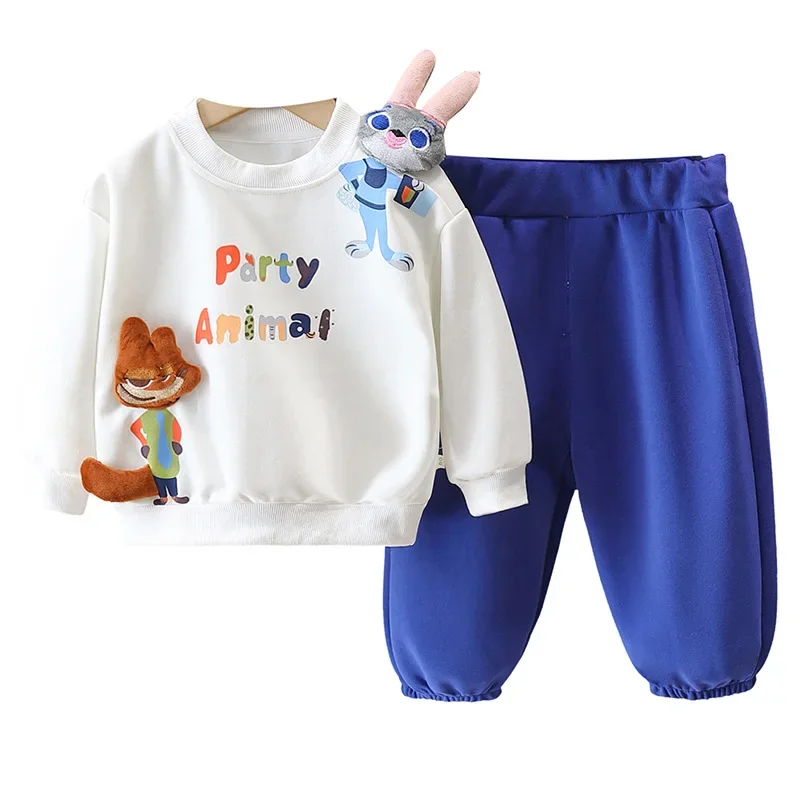 Children\'s Set Spring Autumn Boys Sweatshirt Cartoon Three-dimensional Kids  Children\'s Two-piece Suit Loungewear Outfit 1-6Y