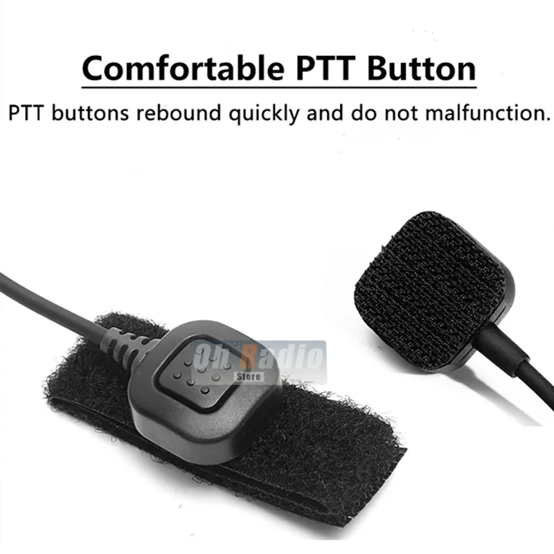 Walkie Talkie con micrófono de garganta, auricular de tubo acústico ajustable tipo K para Baofeng 5RMini DM-32 Retevis RT22 RT3S Ham Radio, 1/2/5 Uds.