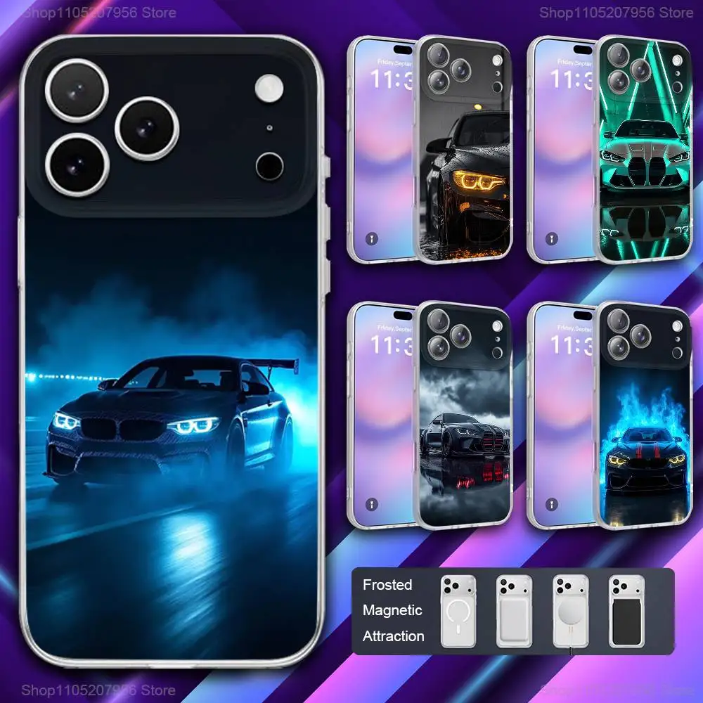 

Blue Car Black for B-Bmwes-S Phone Case For iPhone 11,12,15,14,13,17,16,Pro,Plus,E,Max,Air,Mini Magnetic Frosted Cover