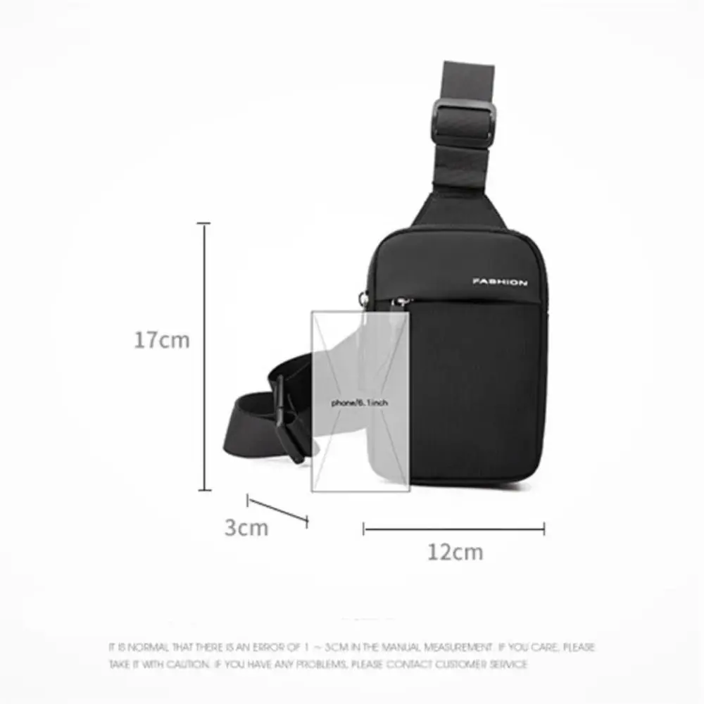 Large Capacity Men Chest Packs Crossbody Bag Oblique Men Shoulder Bags Single Shoulder Nylon Multifunctional Chest Packs