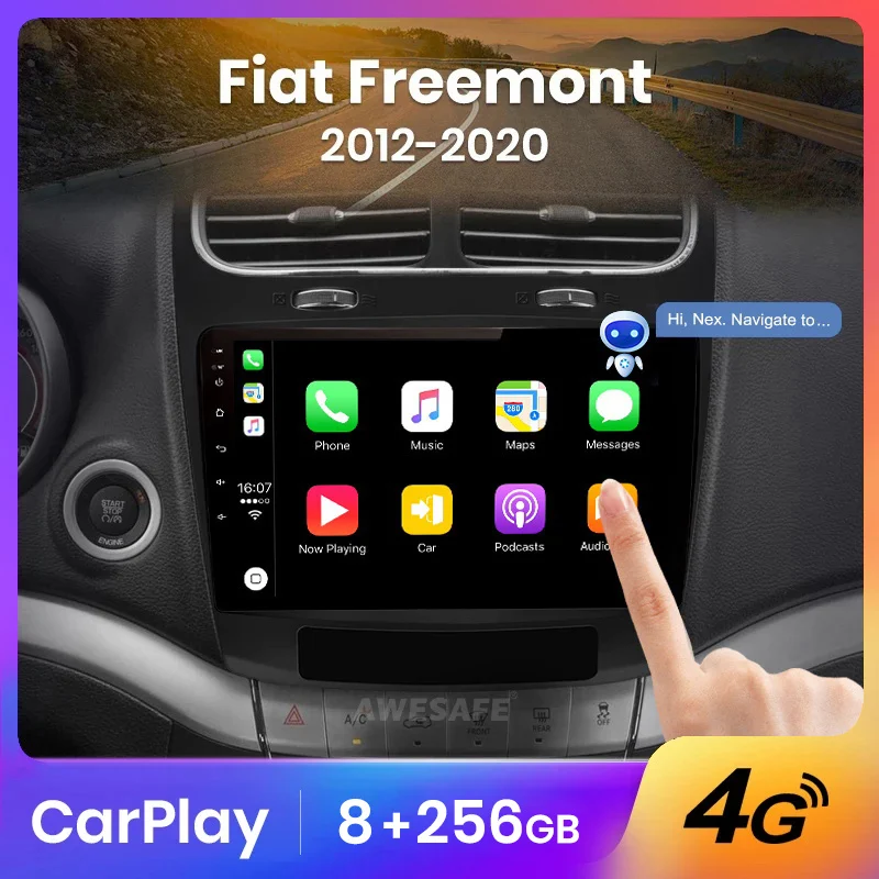 AWESAFE Wireless CarPlay Autoradio for Fiat Freemont 2012-2020  Car Radio Multimedia Player Android Auto Stereo GPS