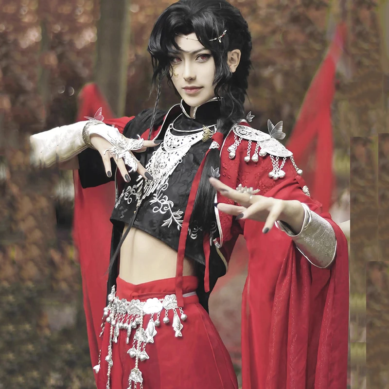 Hua Cheng Tian Guan Ci Fu Cosplay Costume Anime Heaven Official's Bless Cosplay Wig Halloween Costume Party Men Role Playing