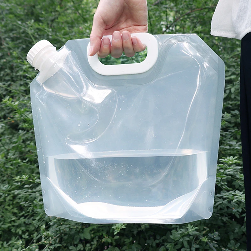 2.5/5/10L Foldable Portable Drinking Water Bag Outdoor Camping Hiking Water Storage Bag Thickened Large Capacity Water Container