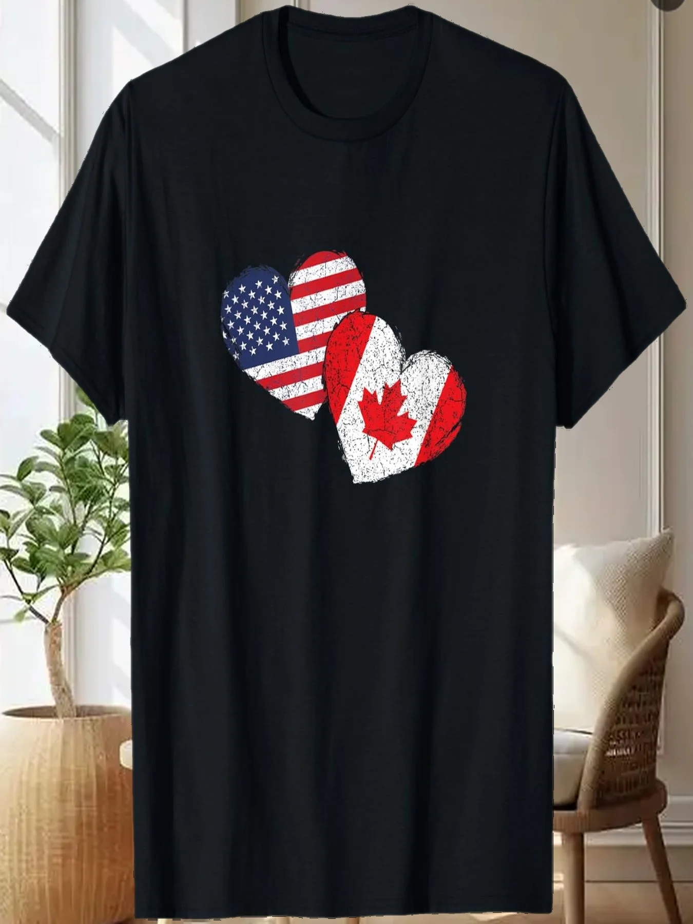 

Американская канадская футболка с флагом страны в США и Канаде