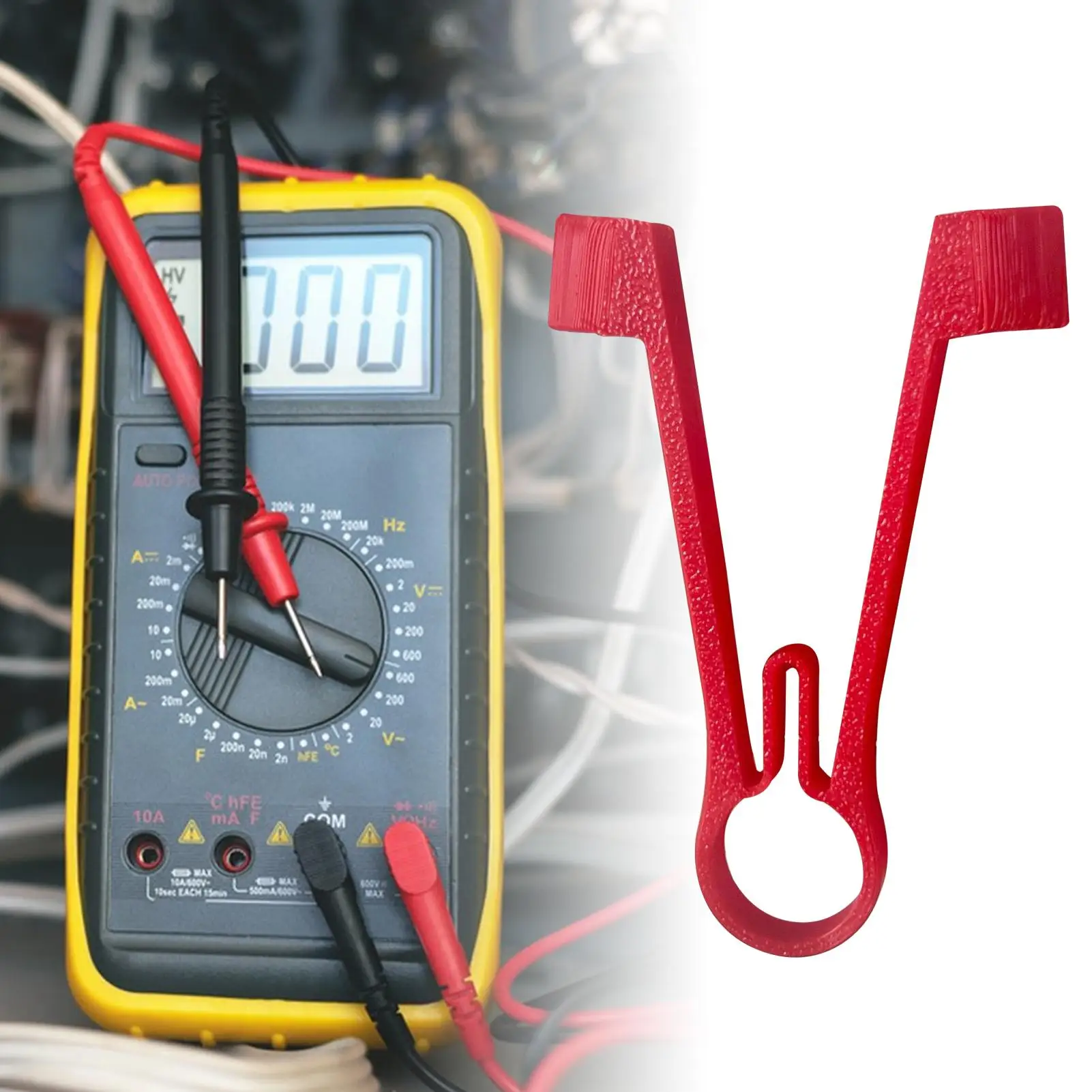 

Multimeter Probe Holder Test Meter Probes Clamping Tool Electrical Testing Power Supplies One Hand Repairing Accessories