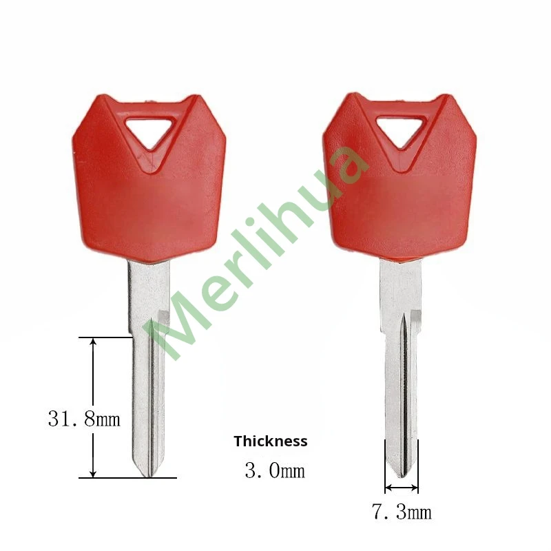 Llave de motocicleta, adecuada para: Kawasaki KLR650 KLX650 KLE400 KLE500 llave de motocicleta embrión 636 ZRX1200 (puede instalar chips)