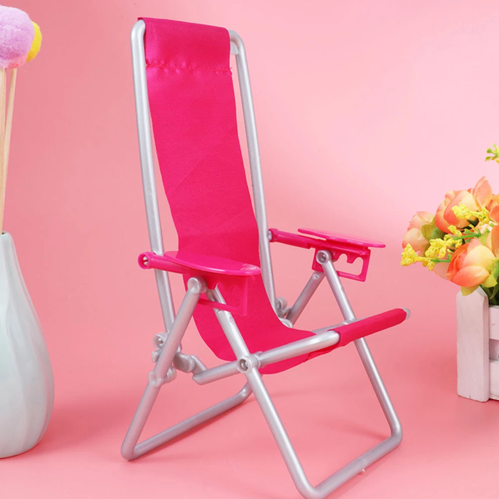 

2pc Miniature Beach Chair Doll House Decoration Simulated Lounge Chair Kids Gifts Party Supplies