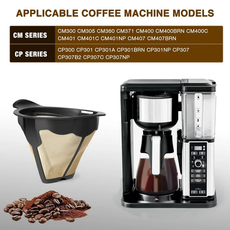 Cesta de filtro de café cm300, substituição de cafeteira para cafeteira ninja cm300 cm305 cm360 cm371 cm400 cp300 cp301 cp307