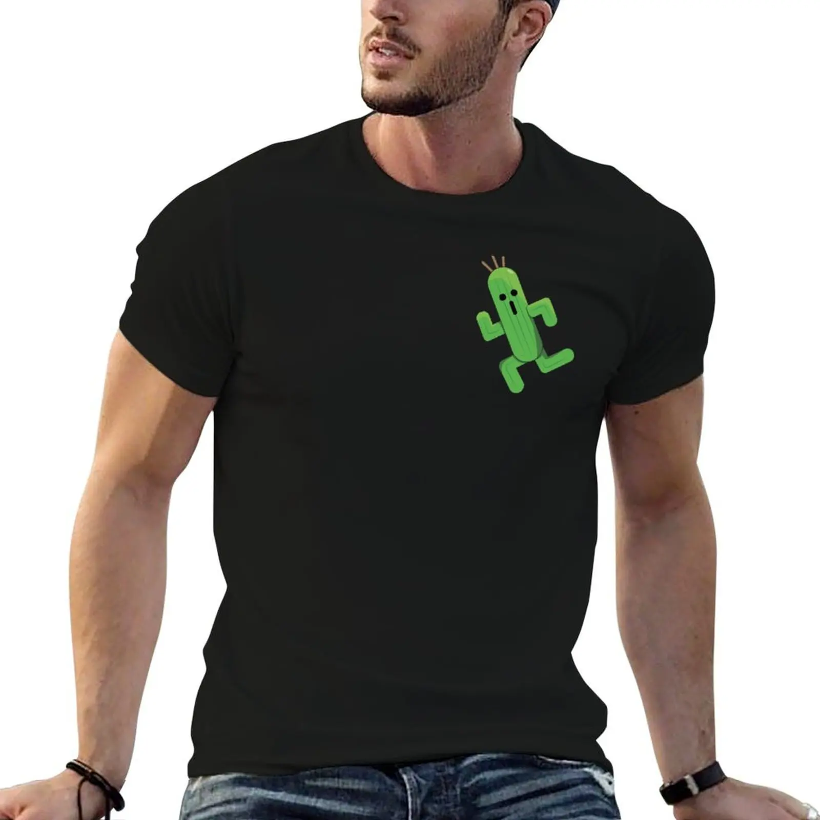 

summer t shirt Cactuar T-Shirt man anime oversize shirts t
