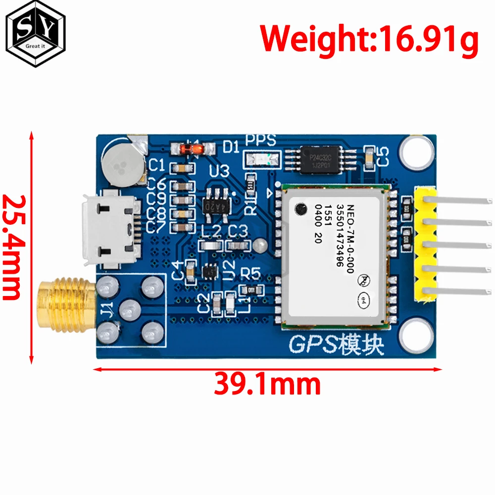GPS Neo-6m وحدة تحديد المواقع عبر الأقمار الصناعية مجلس التنمية NEO-7M 7M NEO-8M neo-9m لاردوينو STM32 C51 51 MCU متحكم