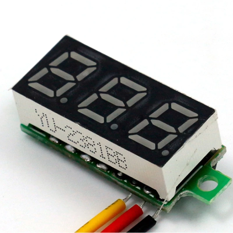 Voltmètre numérique pour voiture, voltmètre, panneau Volt, DC 2.5-30V, 0.28 pouces