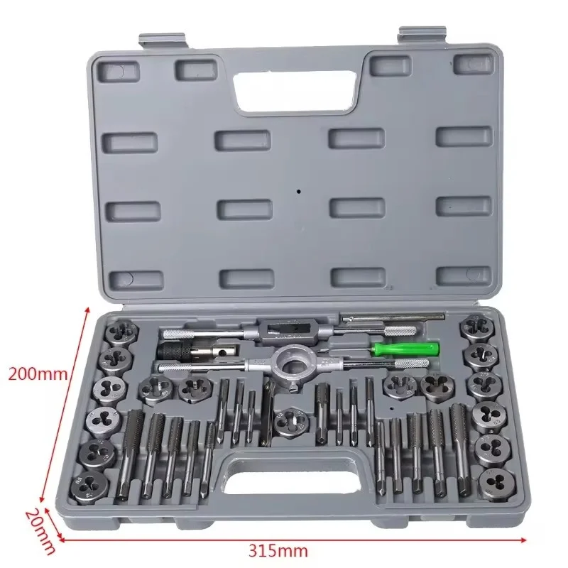 40Pcs Metric Hand Tap and Die Set Hand Thread Plug Taps Hand Threading Tool Screw Thread Wrench Tap Dies Kit With Storage Case