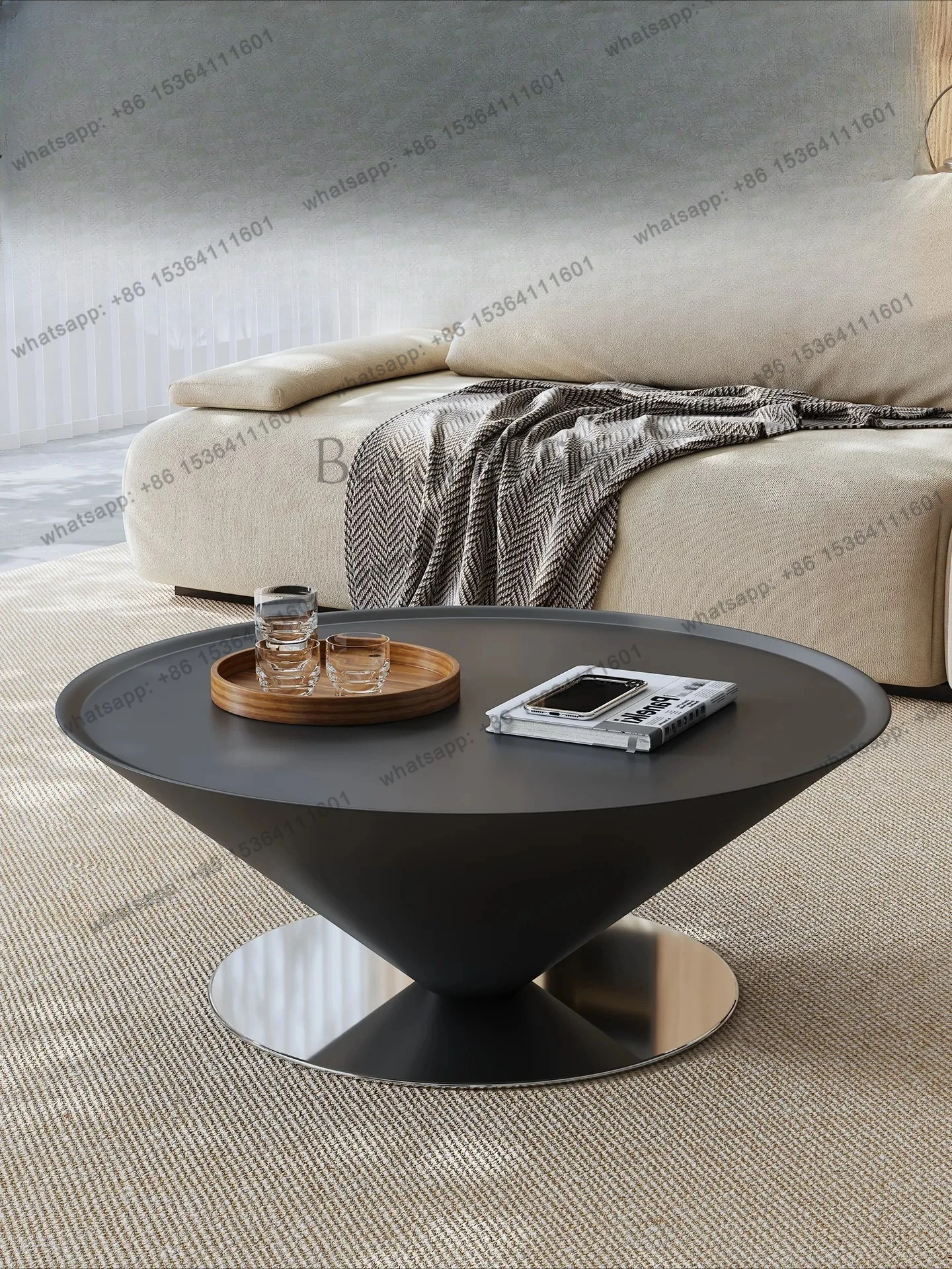 Modern Minimalist Style Home Living Room Small Apartment Conical High-end Coffee Table