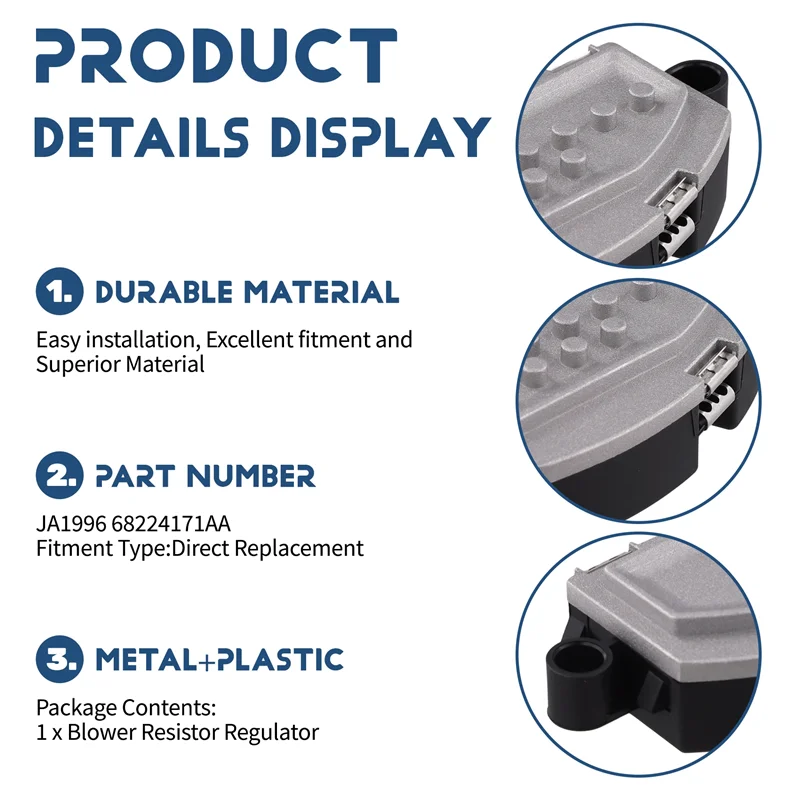 68224171AA JA1996 Регулятор резистора вентилятора для Dodge Chrysler для Cadillac Challenger Charger Durango Jeep Grand Cherokee