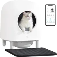 Petree Automatic Cat Litter Box Smart Self Cleaning Fully Enclosed Cat Litter Box with Wifi APP Ozone Deodorization Large Toilet