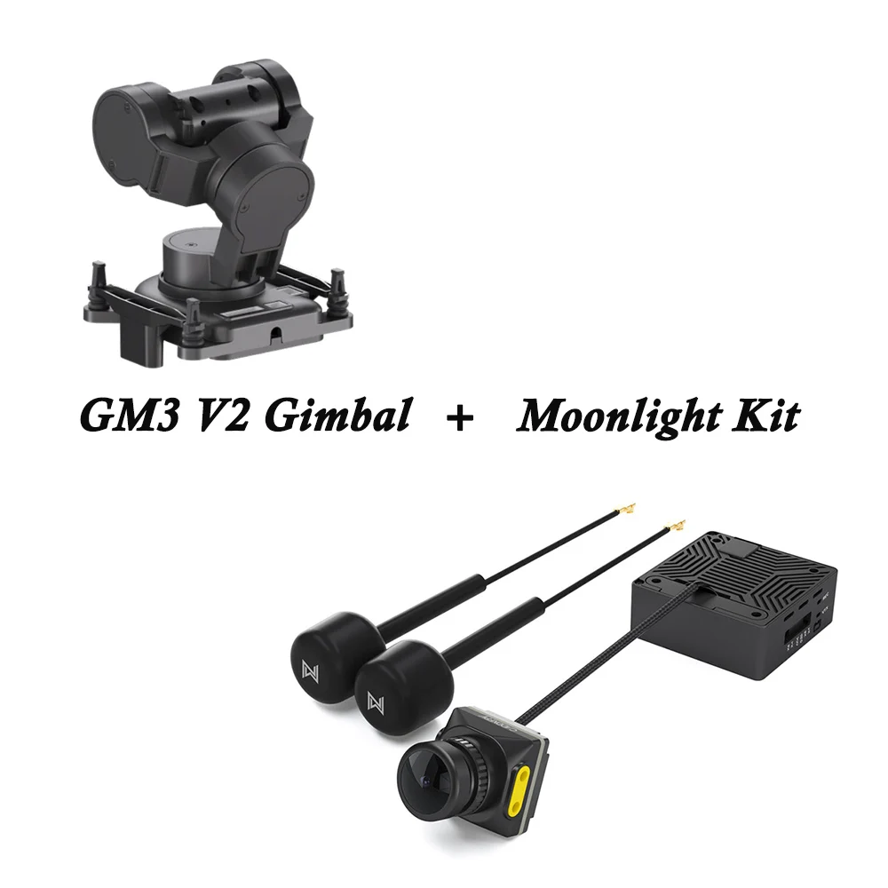 CaddxFPV Gimbal GM3 V2 3-assige Head Tracking-compatibele bril X/L en Walksnail Moonlight Kit, HD Pro Kit, GT2 Kit