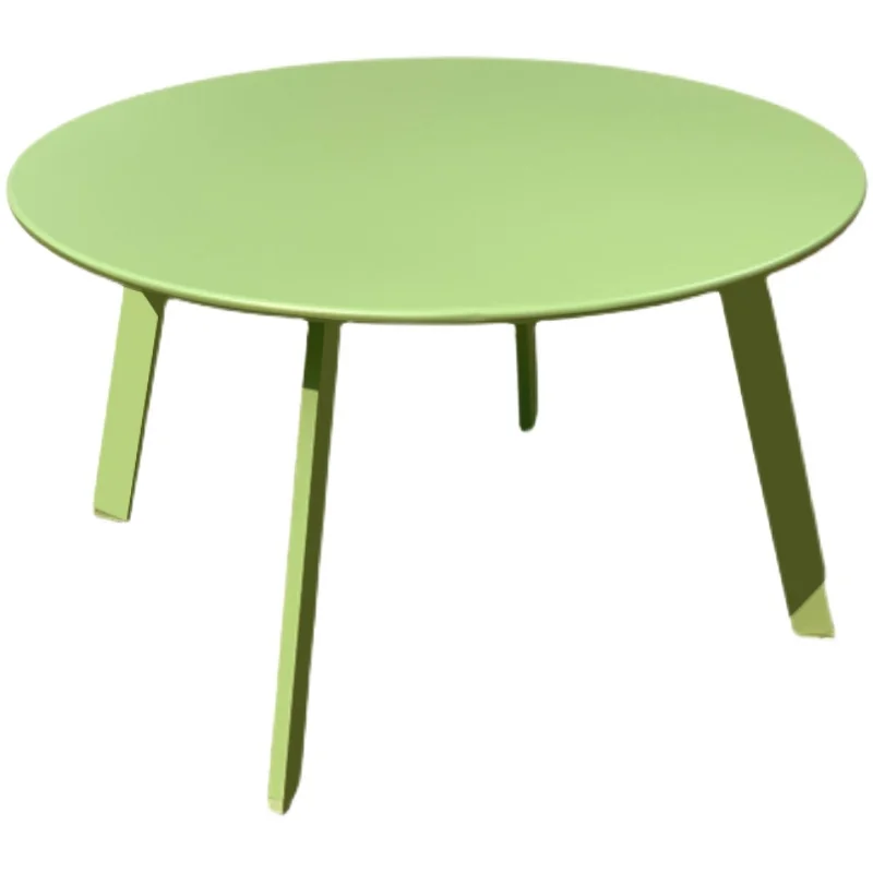 

Outdoor Patio Low Height Table Scandinavian Modern Round Iron Tea Table Compact Side Table for Small Space Living Room Furniture