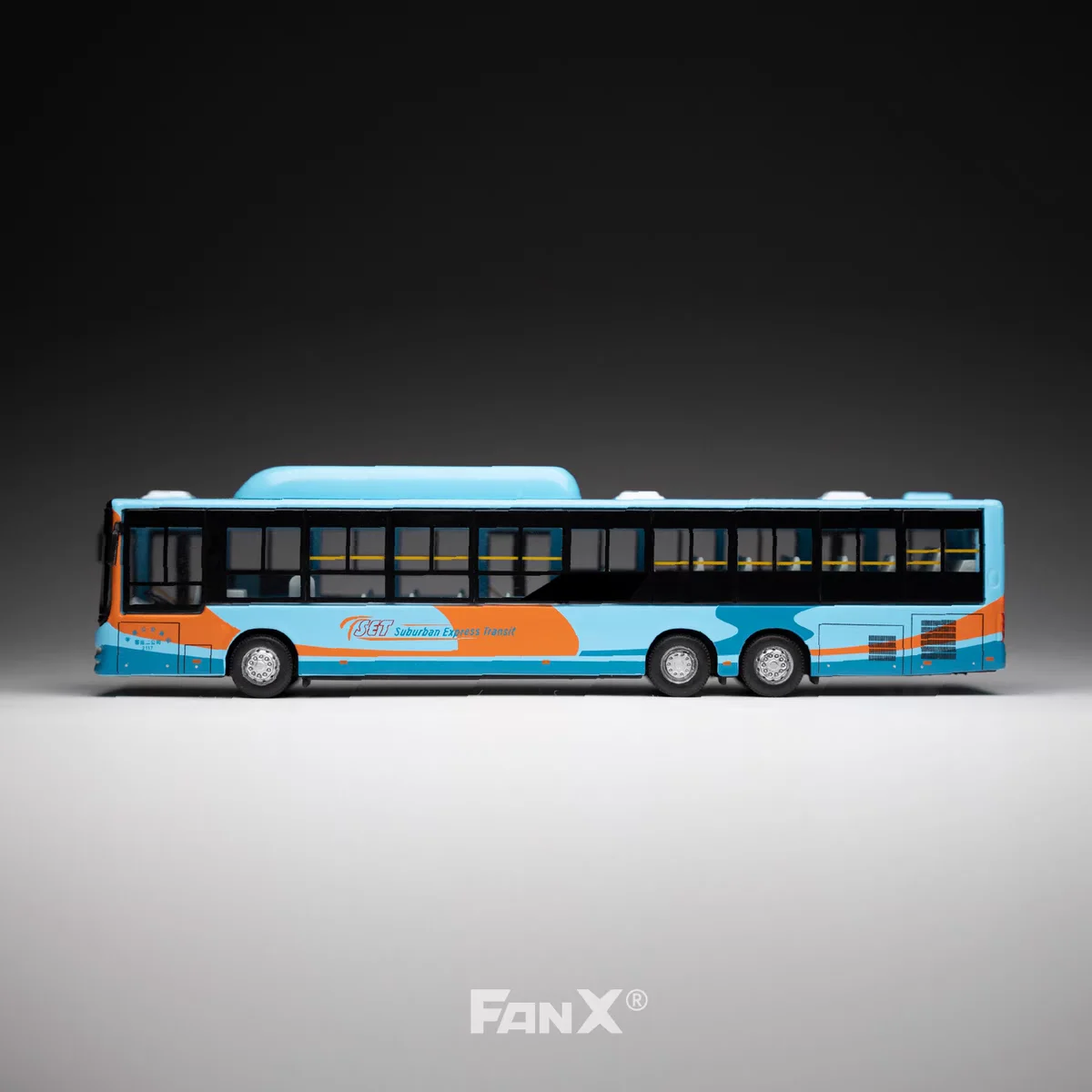 FanX China City Bus Diecast 1/110 مقياس سبيكة حافلة نموذج سيارة لعب الأولاد هدية
