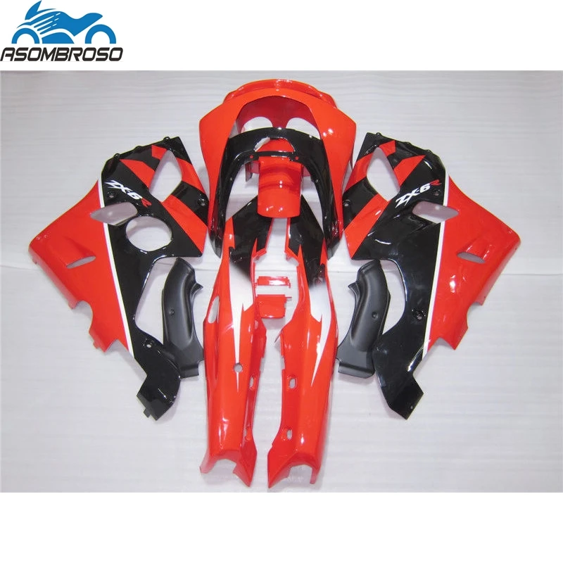 Red Black High Quality Bodyworks for Kawasaki Ninja ZX6R fairing kit 1994-1997 plastic fairing set zx6r 94 95 96 97 13