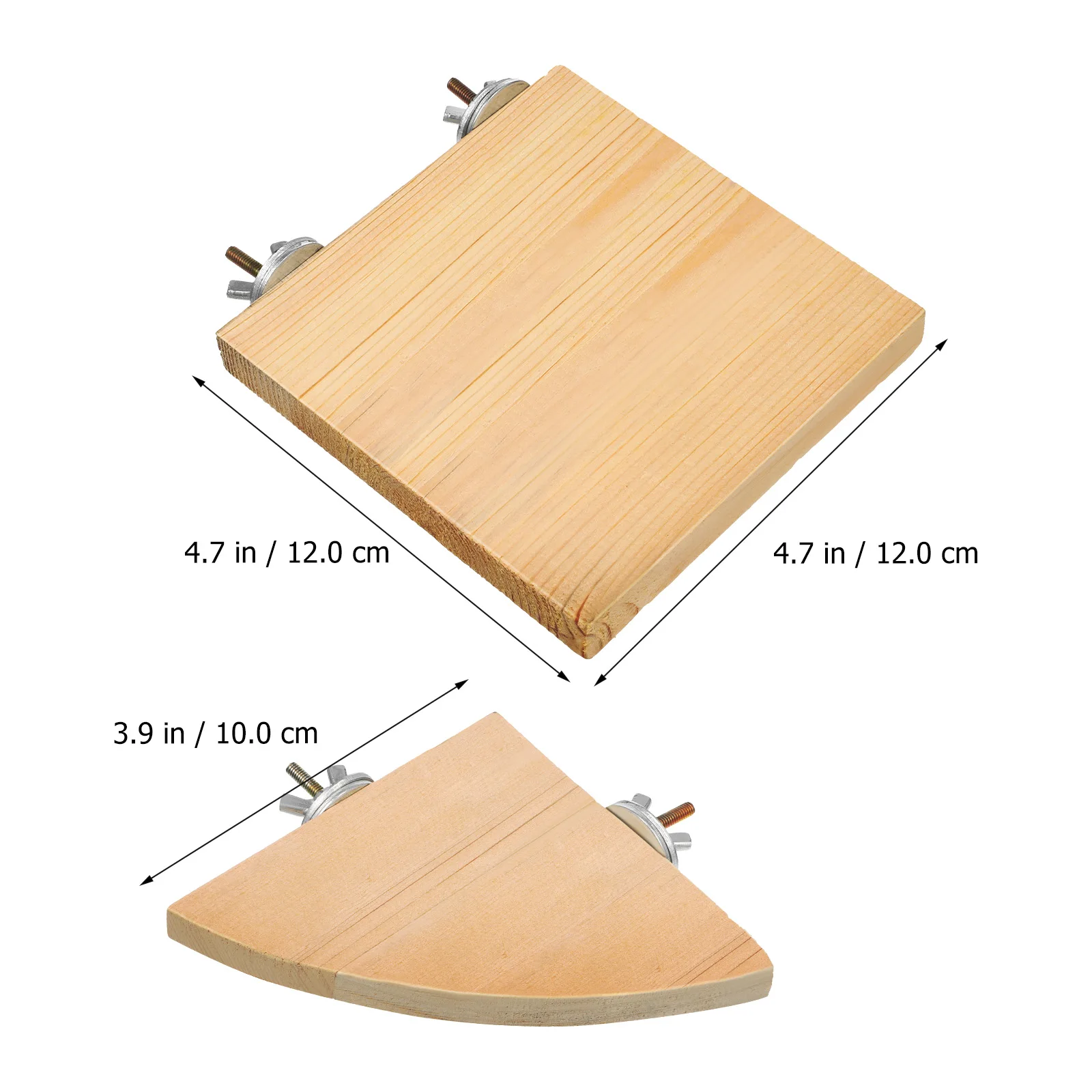 

2 Pcs Wood Bird Perch Platform Cage Accessory for Small Birds Parakeets Budgies Cockatiels Conures Finches Chewable Stand Easy