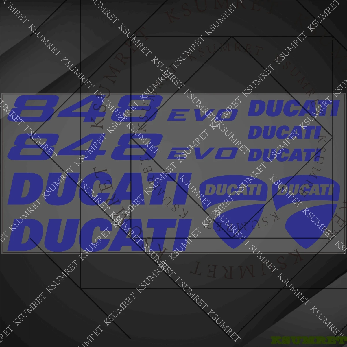 Für Ducati 848 EVO Aufkleber Motorrad-Aufkleber-Set