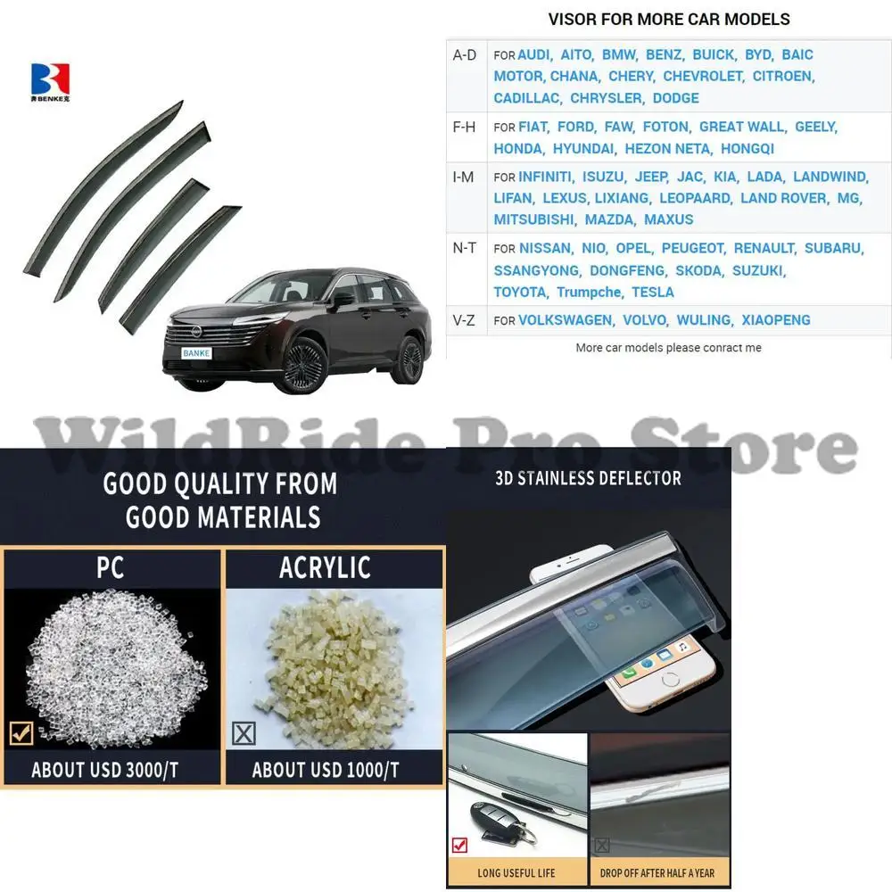 

1 комплект для NISSAN PATHFINDER 2022, дефлектор для ПК, боковой дефлектор автомобиля, козырек на окно