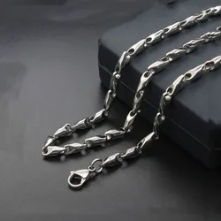 Fashion New Titanium Steel Round Melon Sub-chain Tapered Chain Men's Wild Stainless Steel Necklace Jewelry Hot Sale