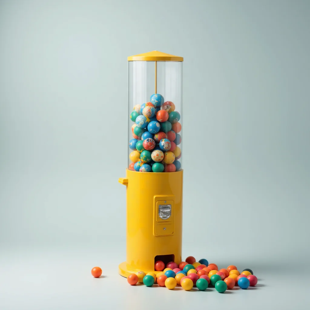 Business Idea Big Ball     Vending Machine Gumball Dispenser Coin Operated Multi-color Kids 300-600 Pcs Capacity