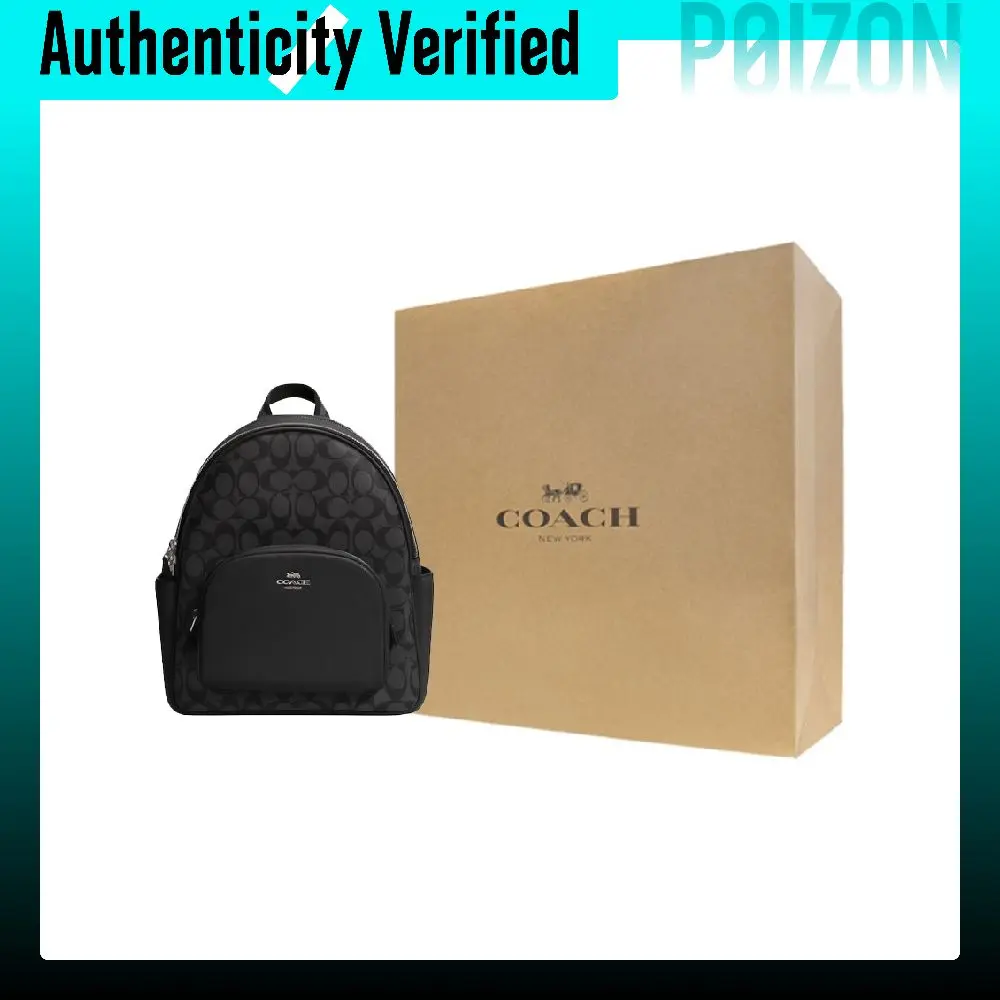 COACH Leather Backpack Backpacks Regular Unisex Black 5671-SVTSQ