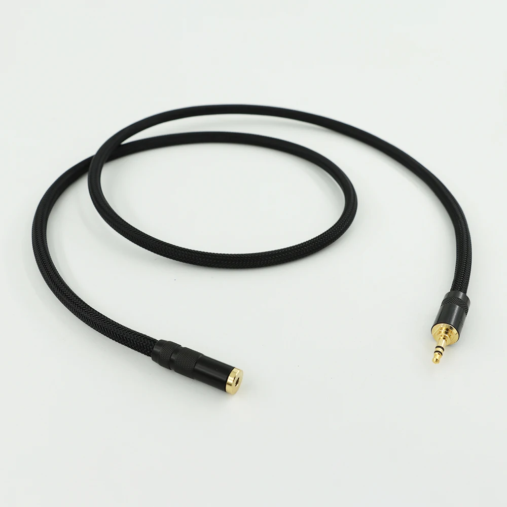 Audiophile high fidelity earphone extension cable 3.5 male to 3.5 female, Japan Carare audio cable signal cable