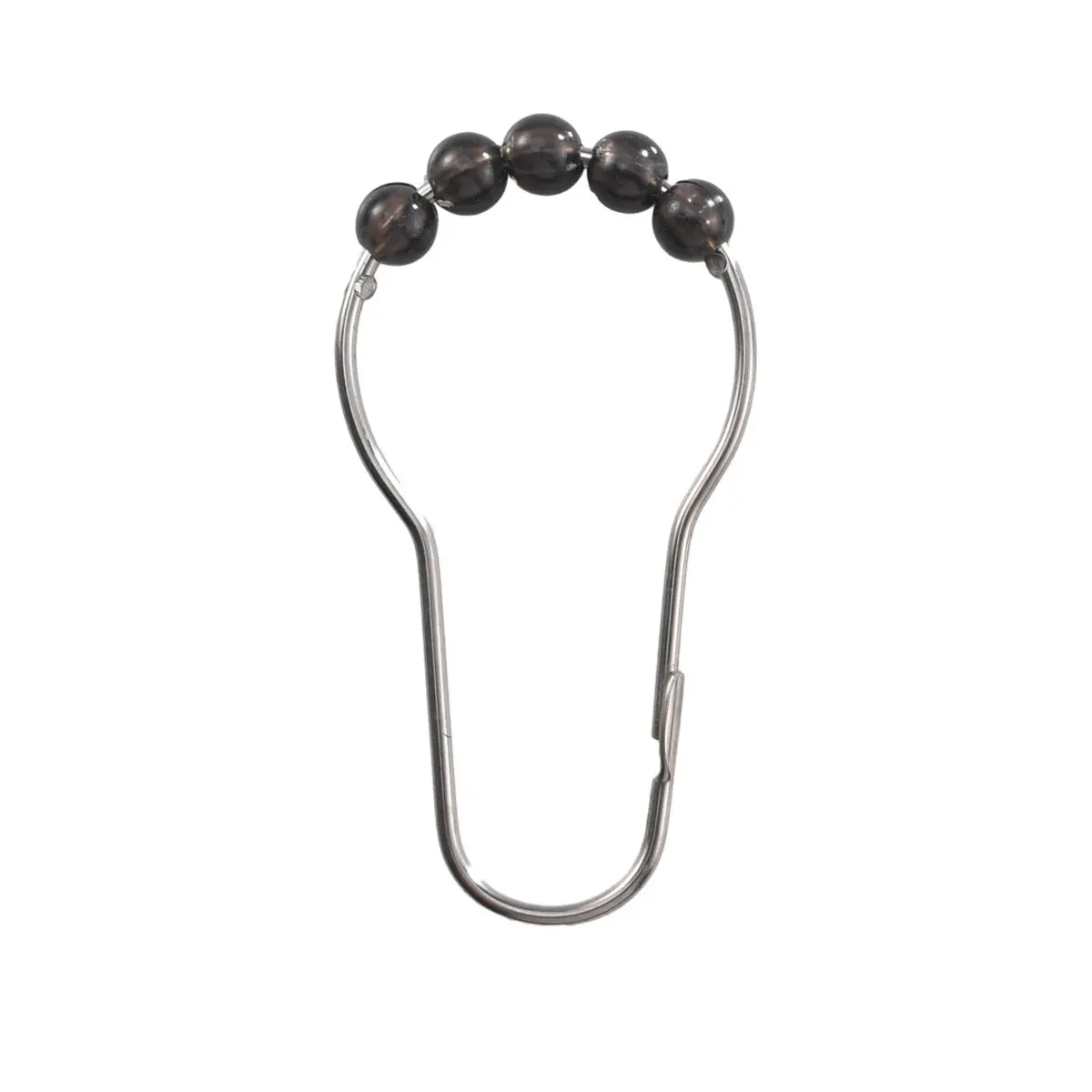 Five bead gourd buckle bathroom ball hook, sliding shower curtain hook, multi-color iron material