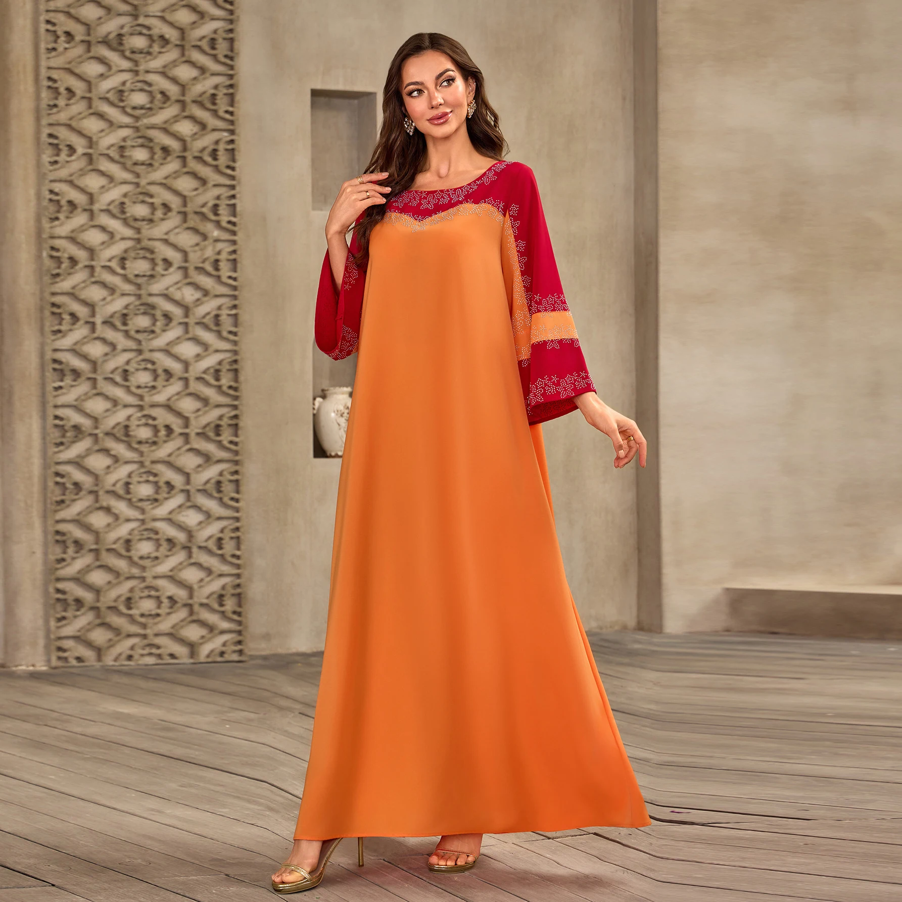 UNI Muslim Party Dress for Women Eid Diamond Abaya Jalabiya Morocco Dresses Abayas Kaftan Abaya Islam Vestidos Arab Long Robe