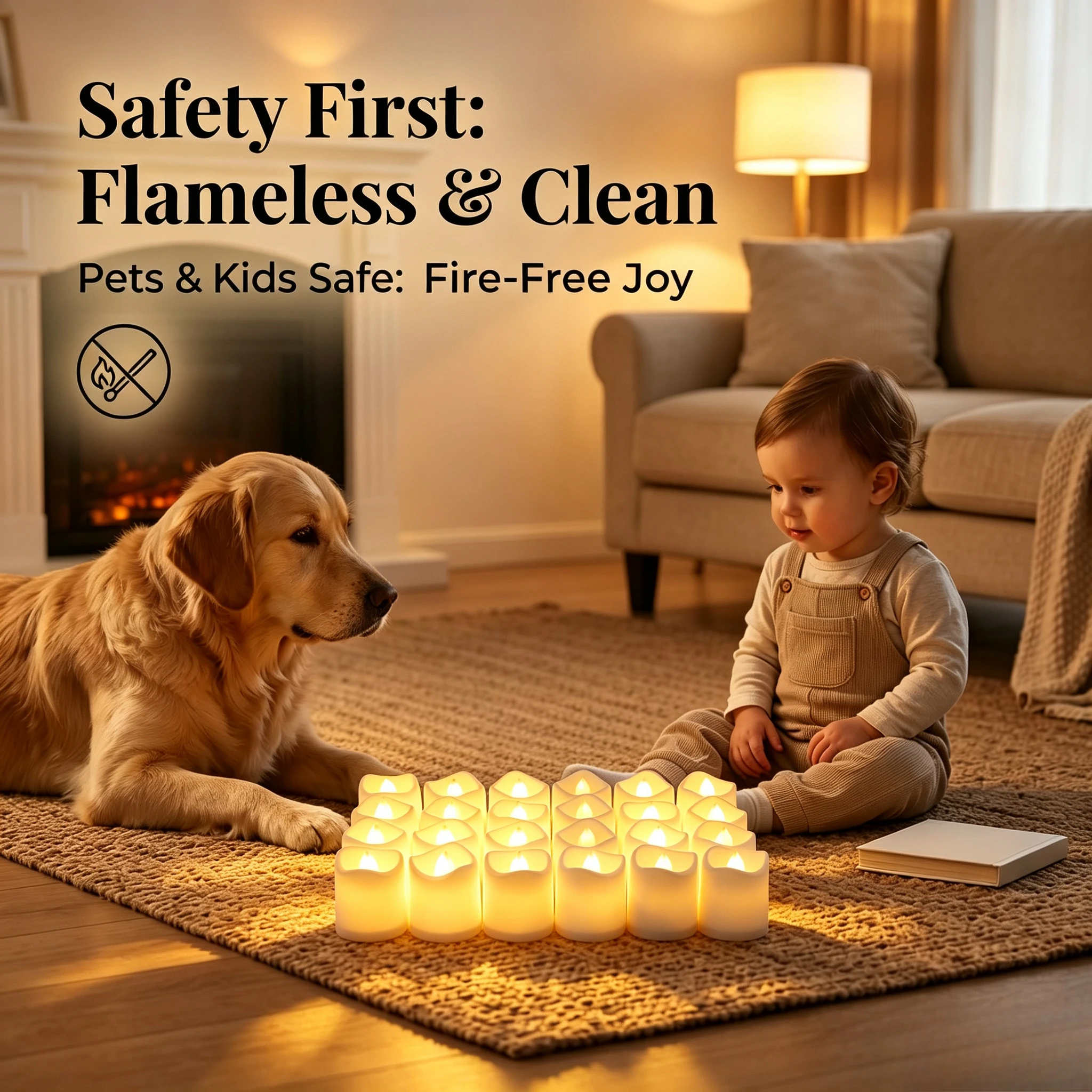24Pcs/Set Flameless LED Candle Creative Wishing Led Tea Light Warm White Flameless Candle Halloween Christmas Decor Candle Light