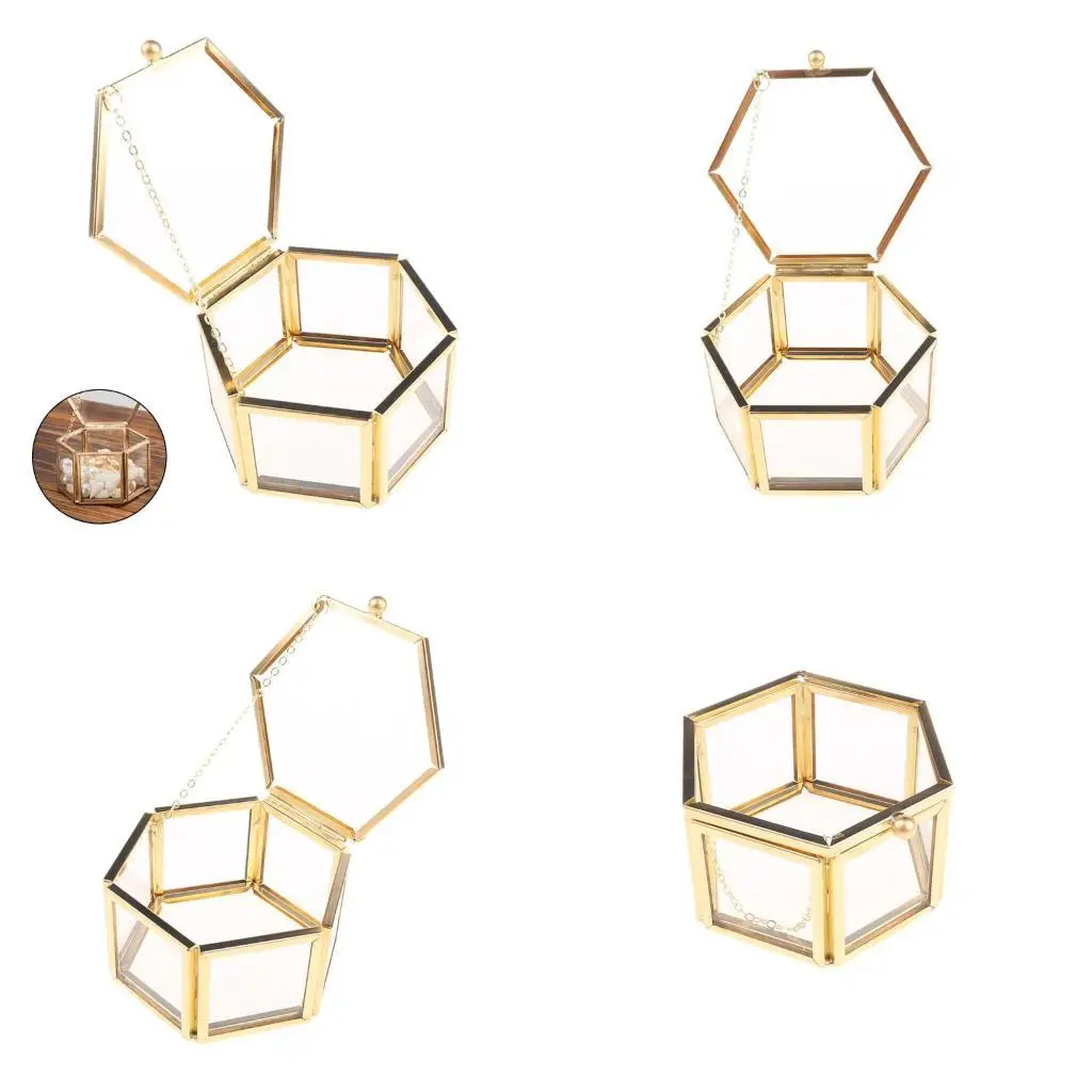

P9FE Jewelry Display Decorative Box for Storage Trinket Ring Earring Chest