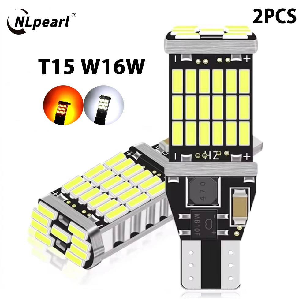 NLpearl 2PCS T15 W16W LED Bulbs High Power 921 912 LED Backup Light Reserve Lamp Canbus Bulbs NO Error For Car Reversing Light