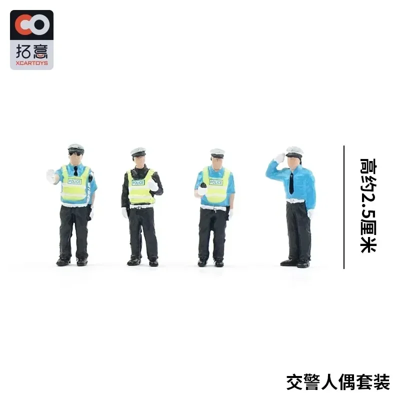 XCARTOYS 1/64 Racer SWAT Car Mechanic Firefighter Doctor Armed Police Courier Doll Miniature Model Kids Xmas Gift Toys for Boys