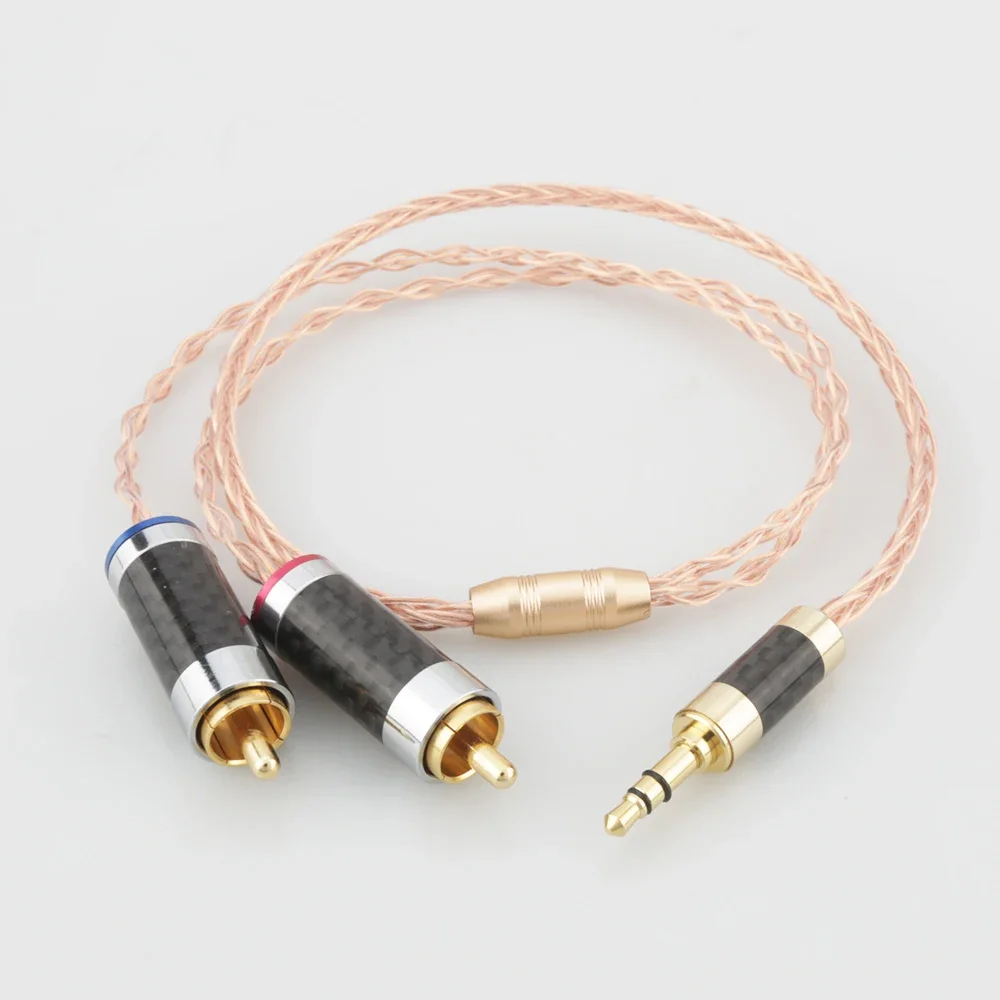 

HIFI 0.5m,1m,1.5m,2m,3m,5m 3.5mm to 2 RCA Audio cable 3.5MM male to 2 Rca Male Stereo Cable for MP3 DVD Amplifier