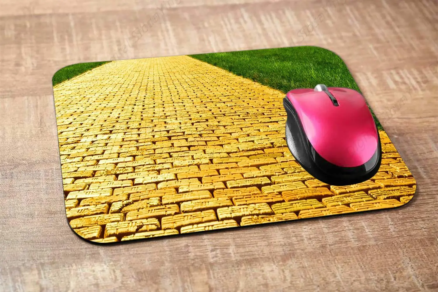 Game Mouse Pad Personalized Yellow Brick Road Mouse Pad Suitable For Computer Desks Laptops Offices Anti Slip Rubber 25*30cm