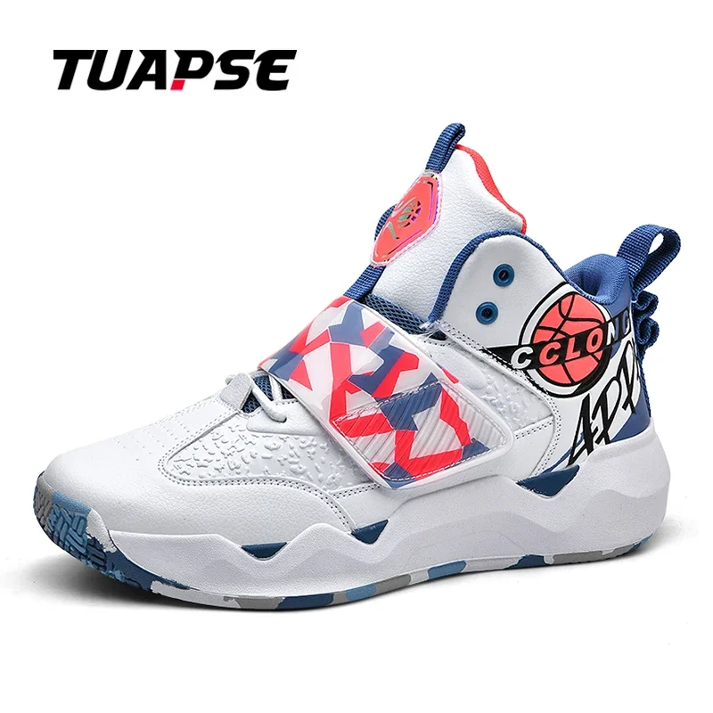 TUAPSE Retro Basketball Shoes for Men Lace-Up High Top Sneakers Men Basketball Shoes Breathable Trend Men Sneakers Walking Shoes