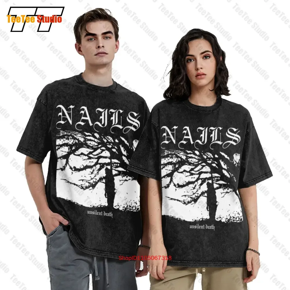 Nails Unsilent Death Knocked Loose Converge Vintage T-Shirt L5VV
