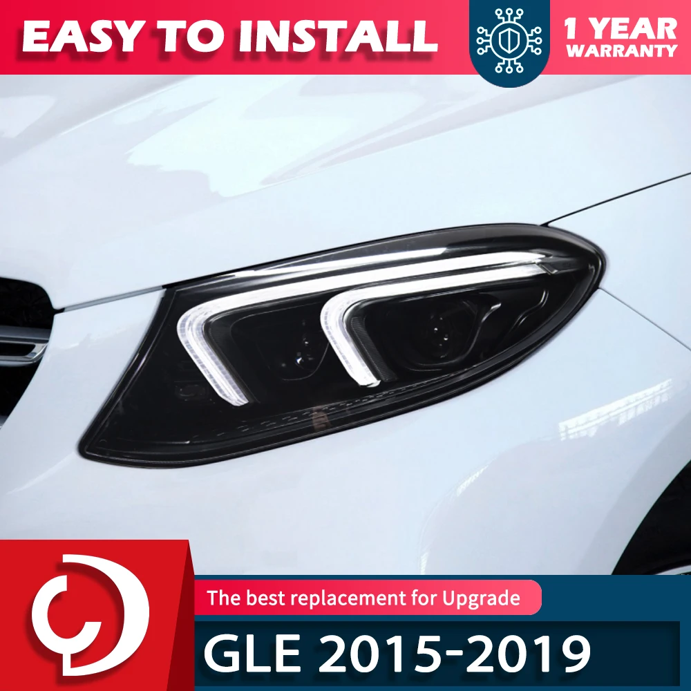 

AKD автомобильный Стайлинг фара для Benz GLE фар 2015-2019 светодиодные фары светодиодные DRL линзы проектора динамические автоаксессуары
