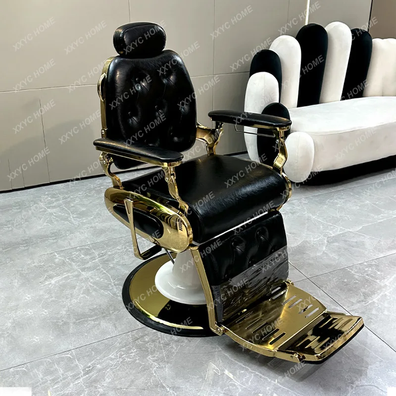 ML Barber chair Barber shop retro oil head large chair lifting perm and dyeing hair salon hair chair