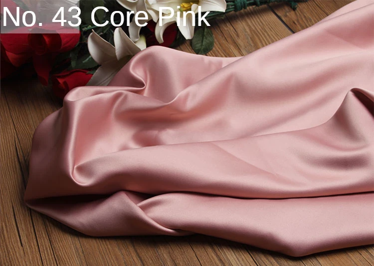 Thickened Matte Satin Fabric By The Meter for Dresses Clothing Cheongsam Shirts Sewing Soft Silky Cloth Plain Diy Summer Textile