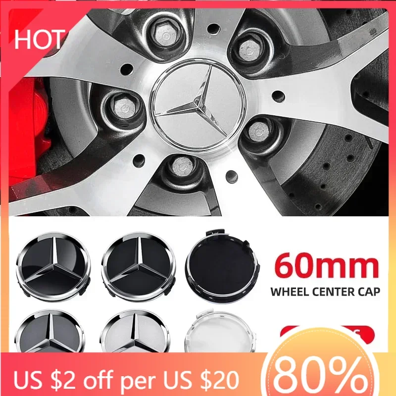 

Car Sticker 4pcs 60mm Car wheel Hub Cap Emblem badge for Mercedes Benz C180 E300 GLC W163 W166 W167 W204 W205 W212 W213 X253 W11