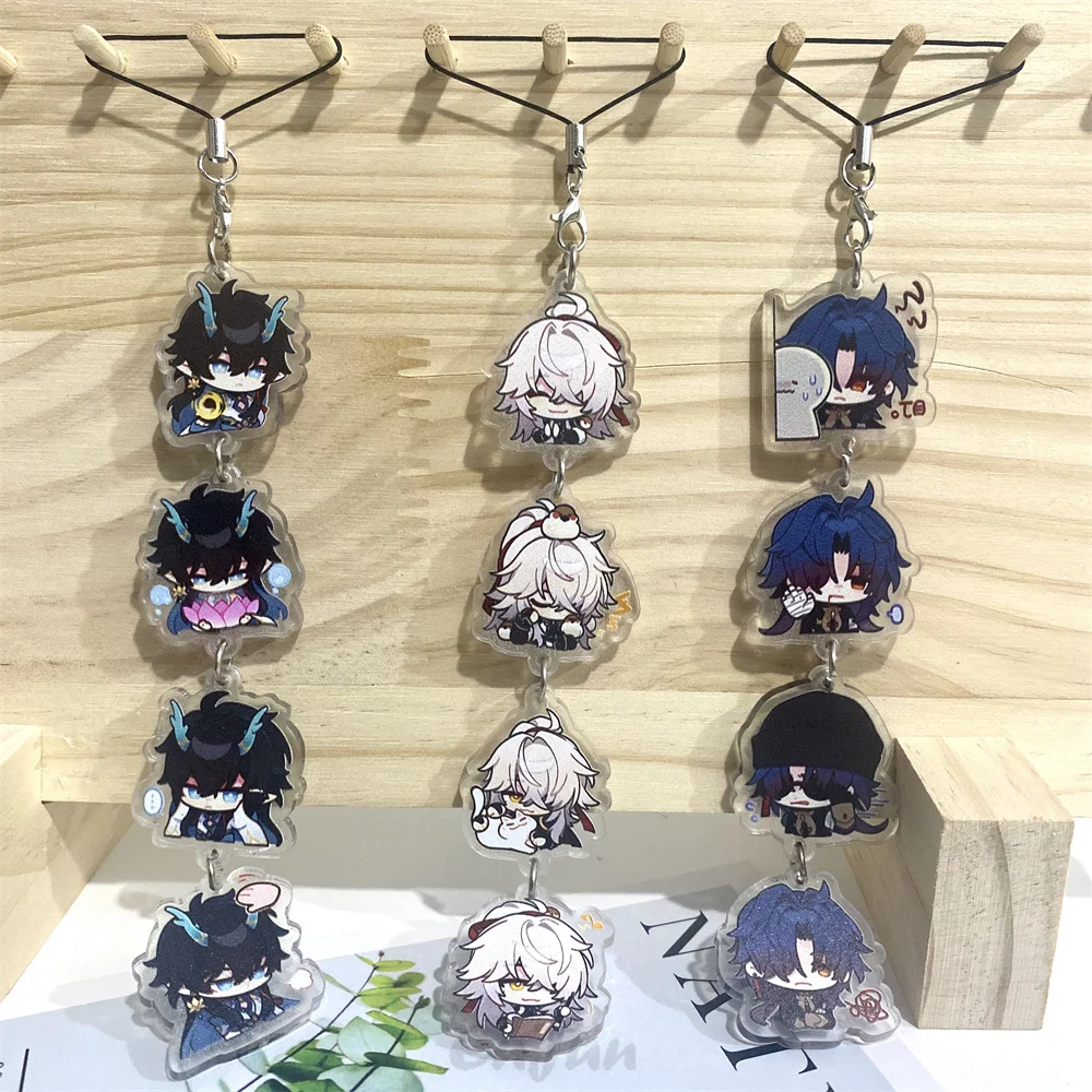 Blade Jing Yuan Lunae Honkai: Star Rail Acrylic Figures Keychains Phone Case Bag Pendants Anime Keyrings Gifts Props Accessories