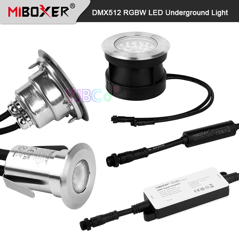 

Miboxer DMX512 RGBW LED Underground Light 12V 3W 24V 5W 9W Waterproof IP68 Lamp DMX Signal Amplifier Original Address Editor