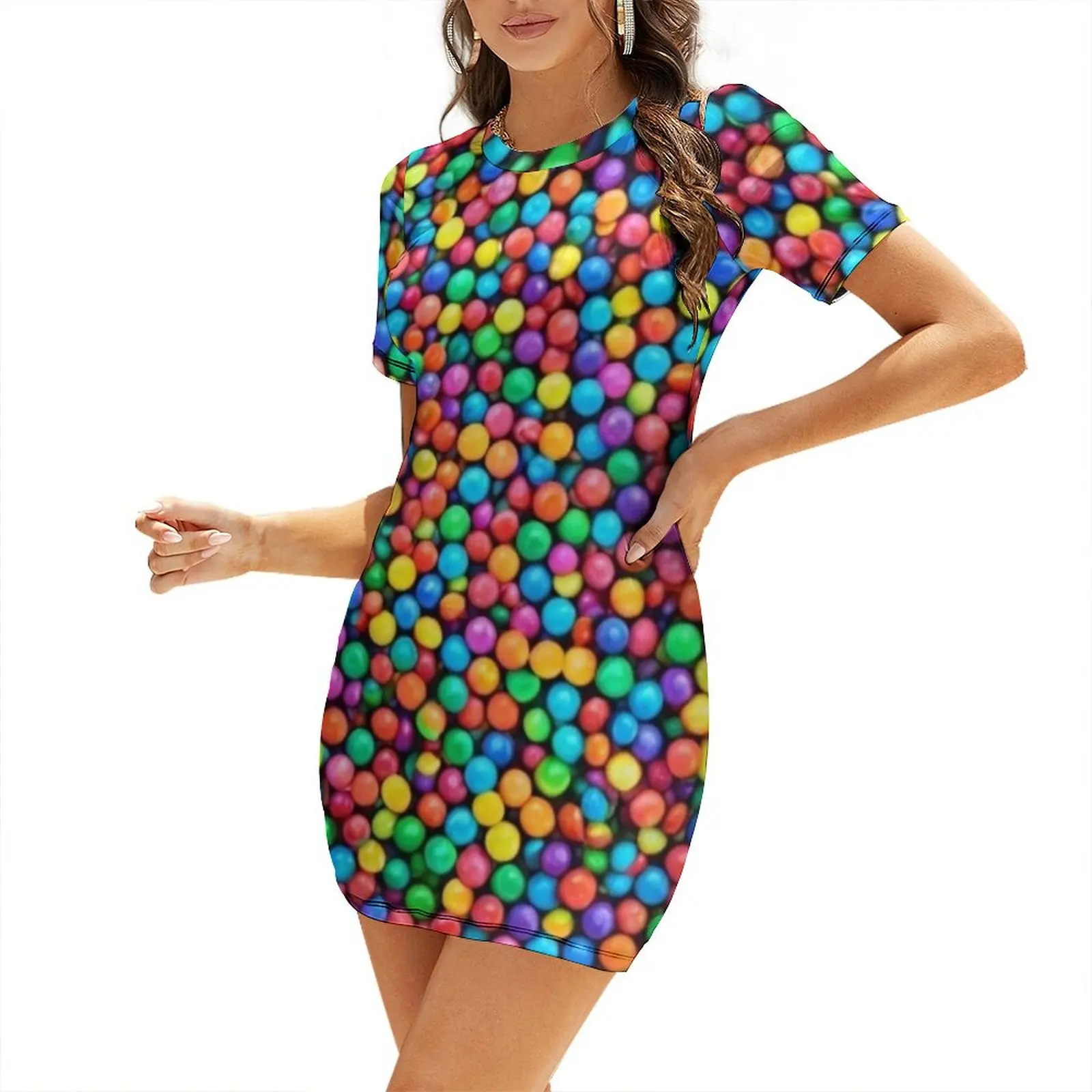 

Smarties Short Sleeved Dress Long dress woman dresses for woman Women dresses summer Dress
