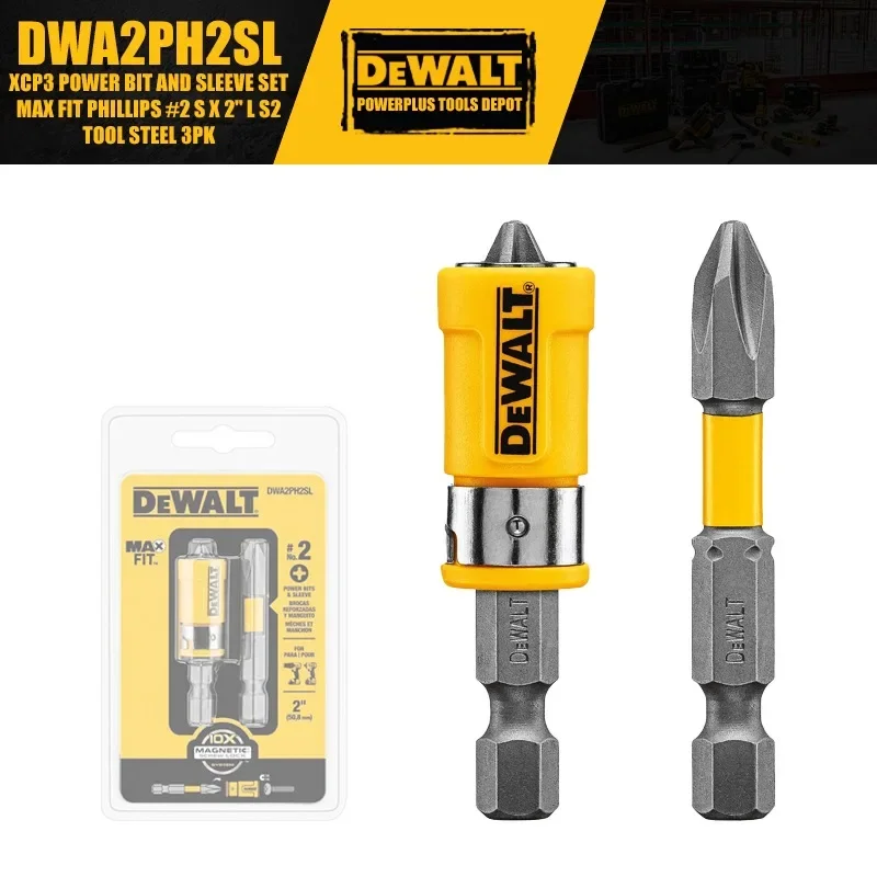 DEWALT DWA2PH2SL DT70547T DWASLVMF2 EXTREME Magnetic Screwlock Bit Sleeve XCP3 Power Bit and Sleeve Set Power Tool Accessories