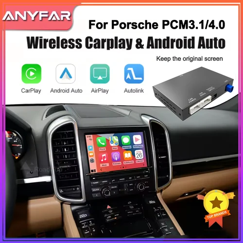 Módulo Carplay inalámbrico, adaptador Android Auto para PCM4.0 PCM3.1 Porsche/Panamera/Cayenne/Macan/Cayman /Boxster 911 718 Car Play